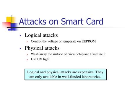 attacks against smart cards|Overview about attacks on smart cards .